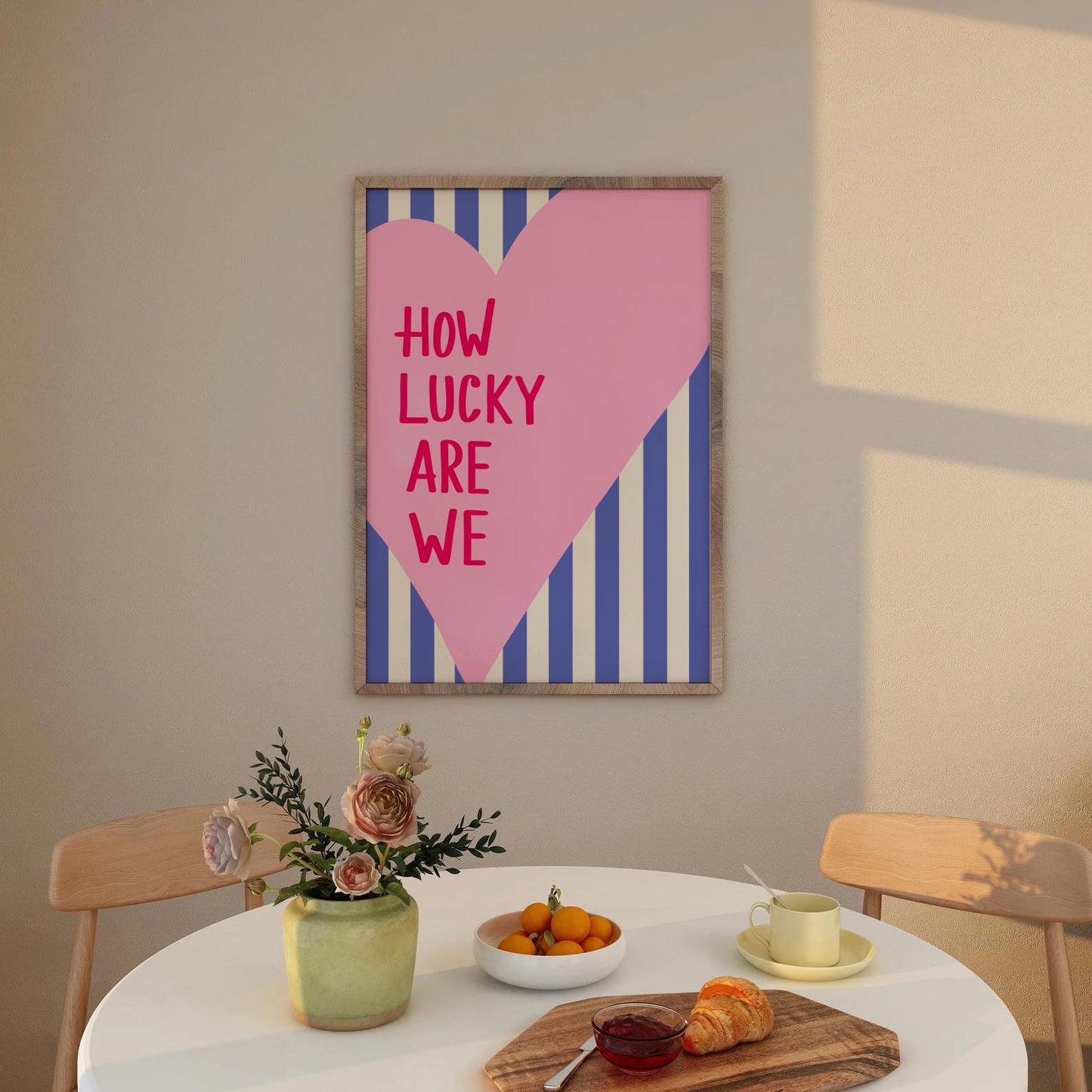 How Lucky Are We Heart Print