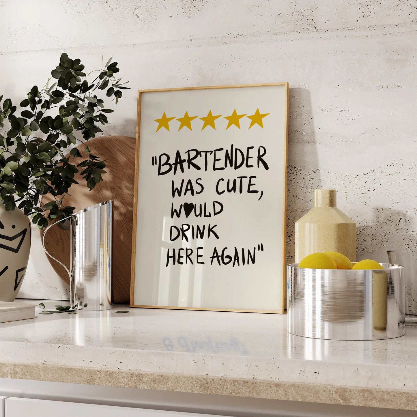 Bartender Was Cute Would Drink Here Again Print