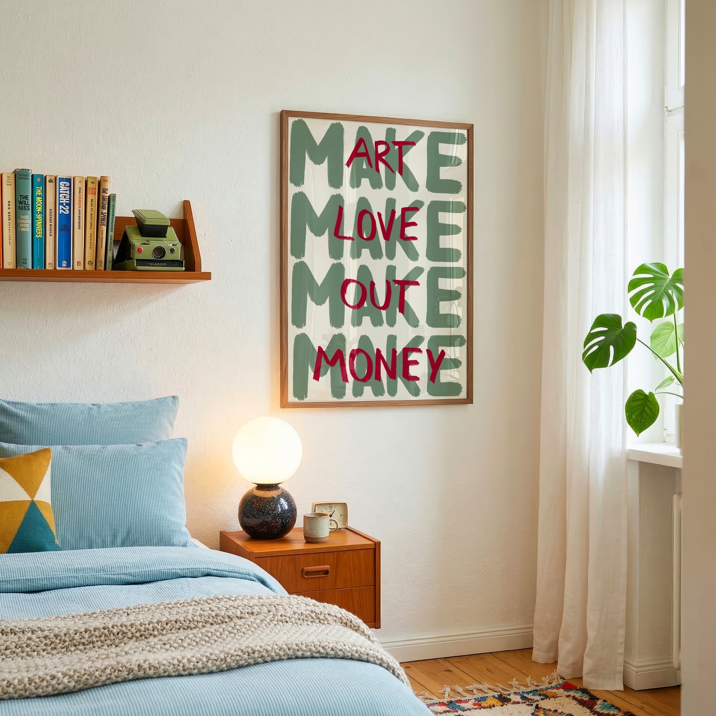 Green Make Art Love Out Money Print