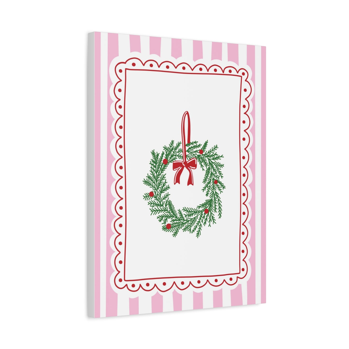 Christmas Wreath Matte Canvas, Stretched, 1.25"