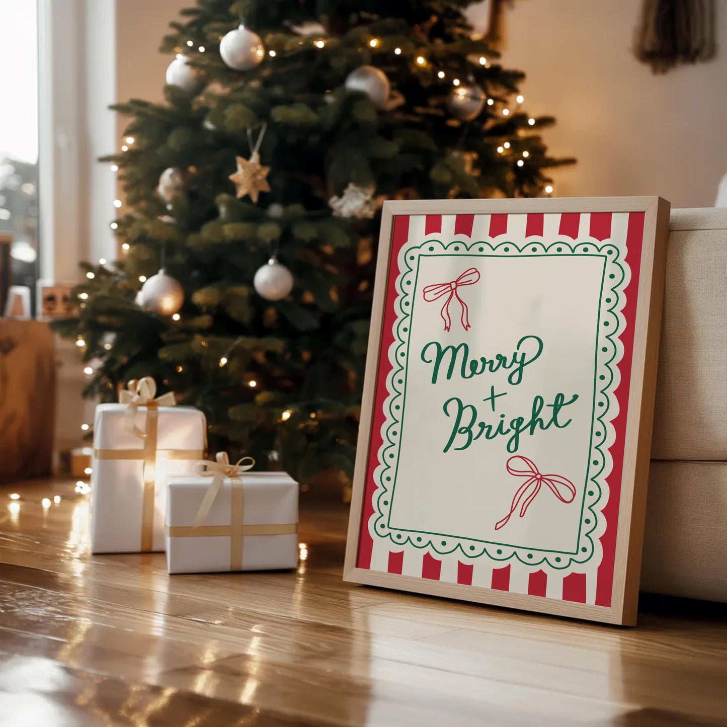 Merry and Bright Christmas Print