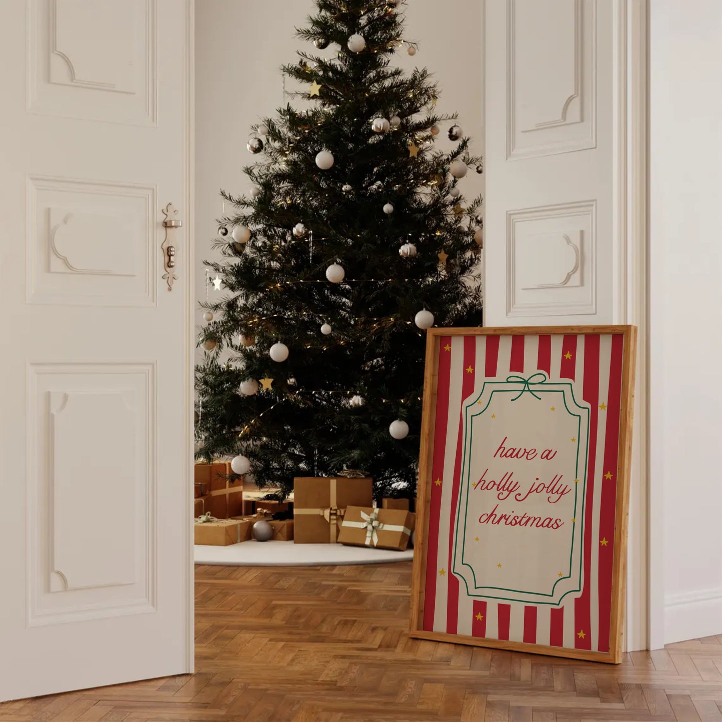 Coquette Holly Jolly Christmas Print