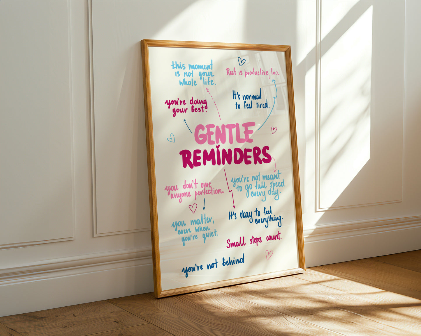 Gentle Reminders Motivational Print