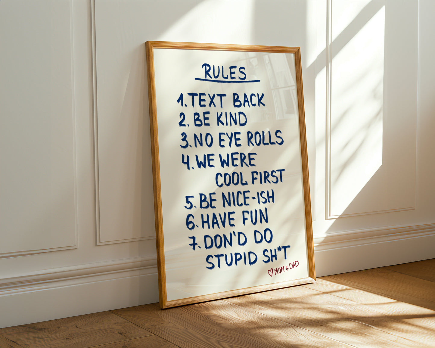 Parents Rules Print