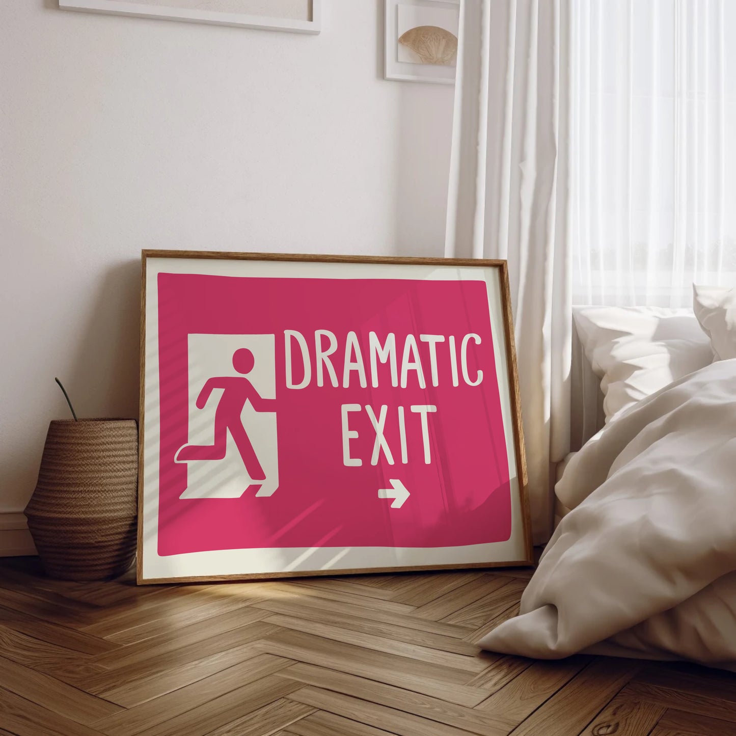 Dramatic Exit Pink Print