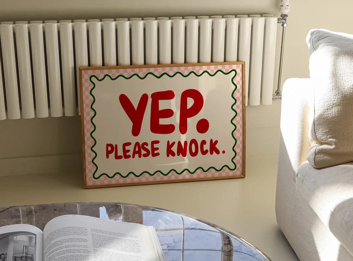 Yep Please Knock Print