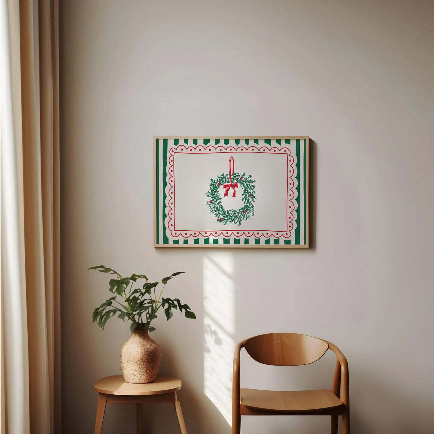 Christmas Wreath Print