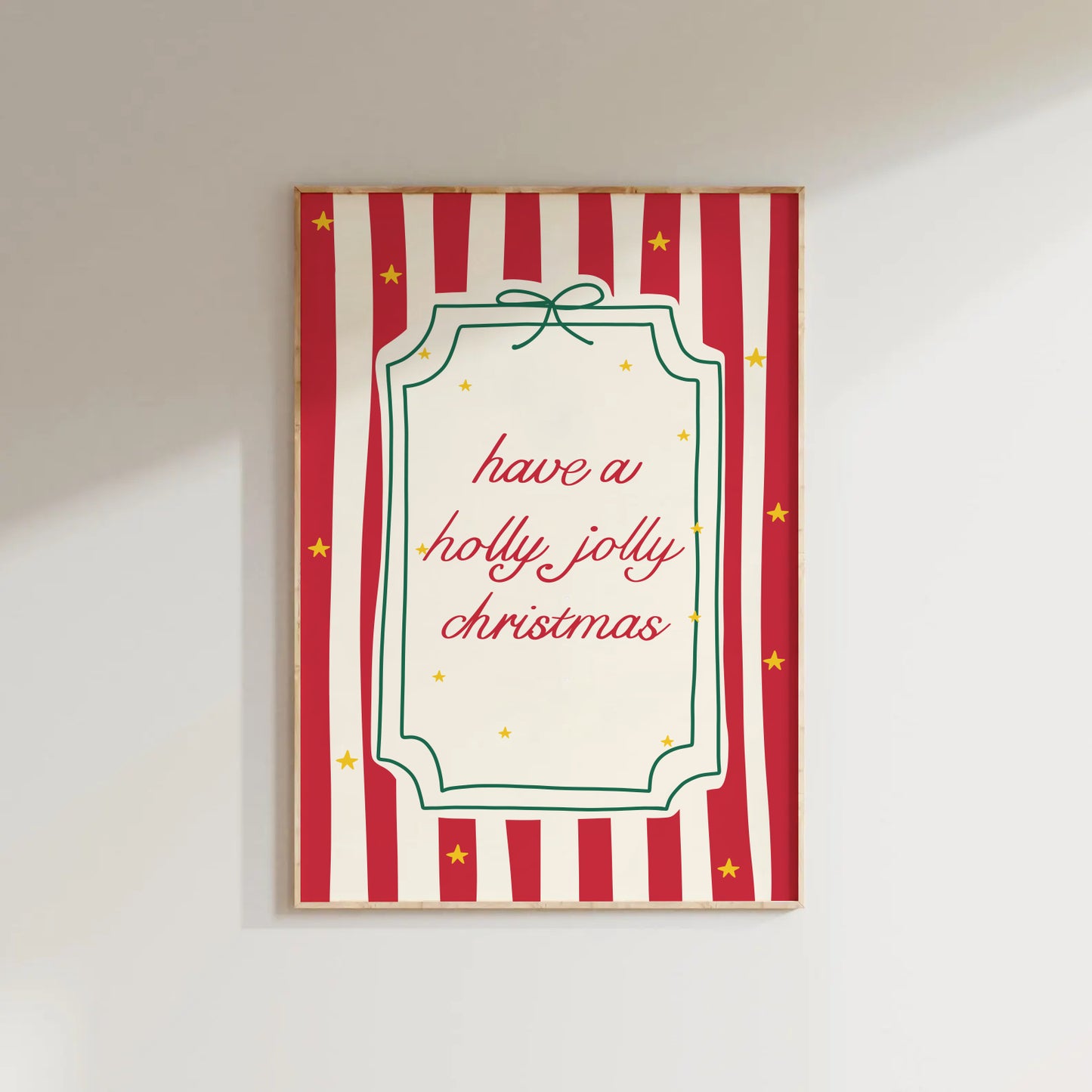 Coquette Holly Jolly Christmas Print