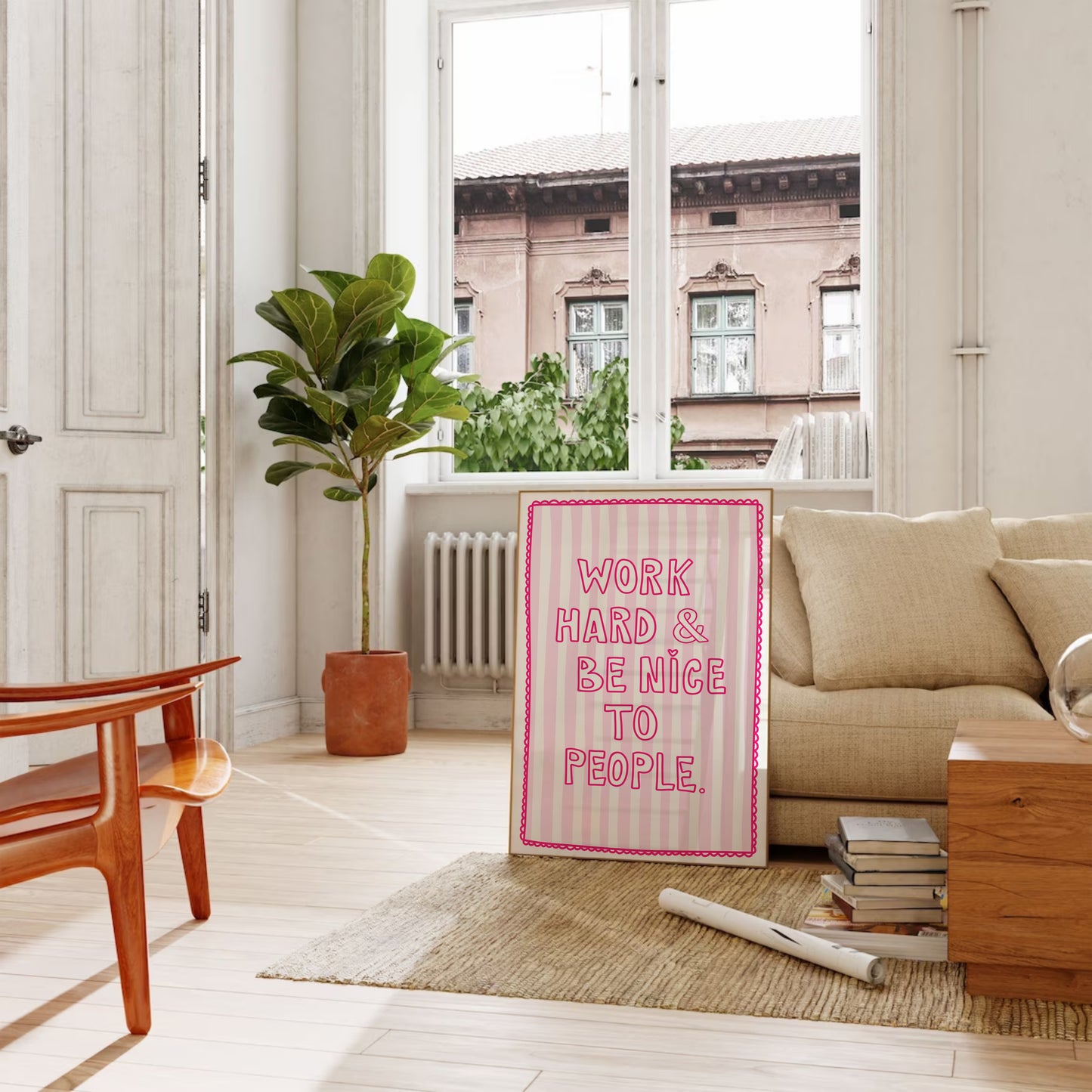 Work Hard & Be Nice To People Print