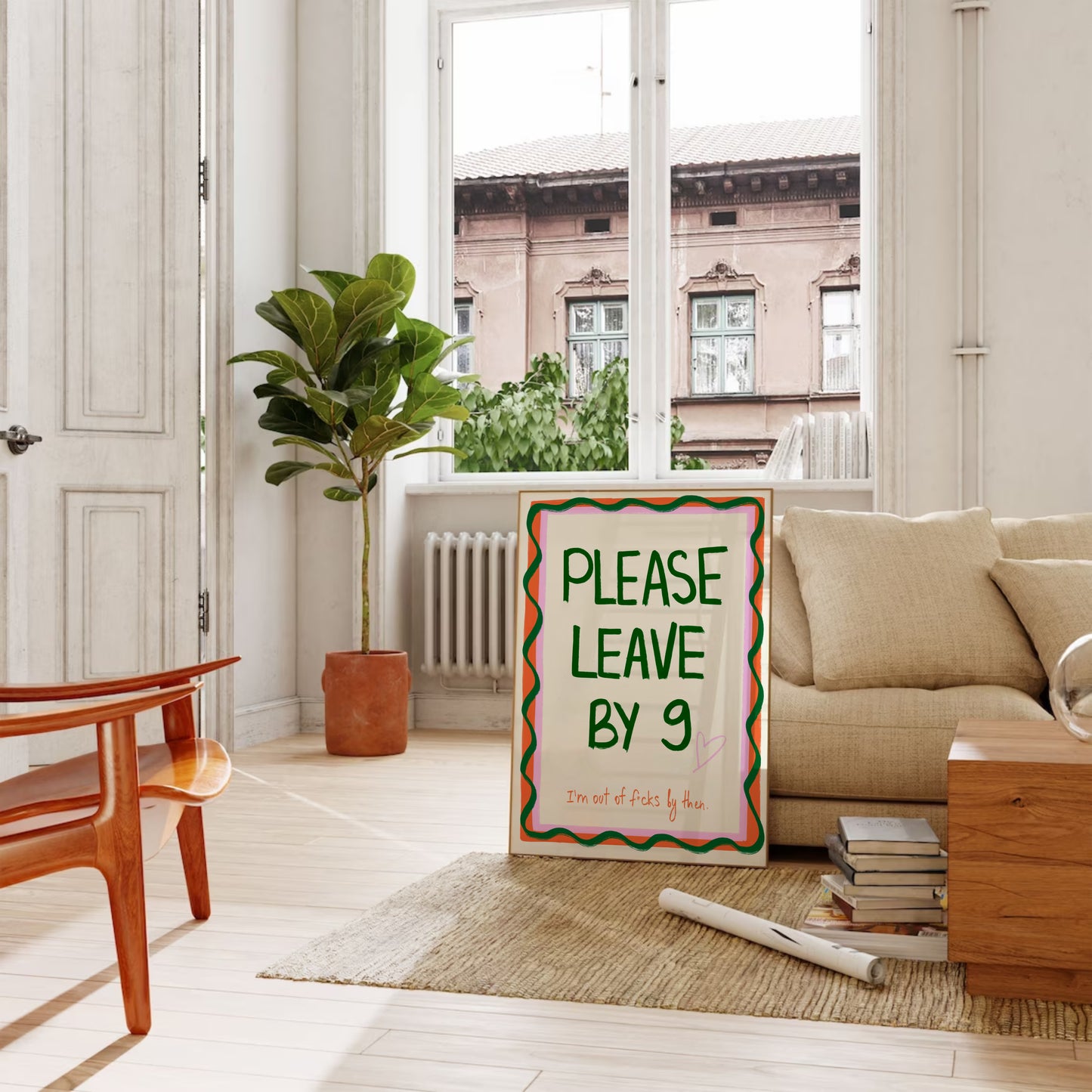 Please Leave By 9 Print