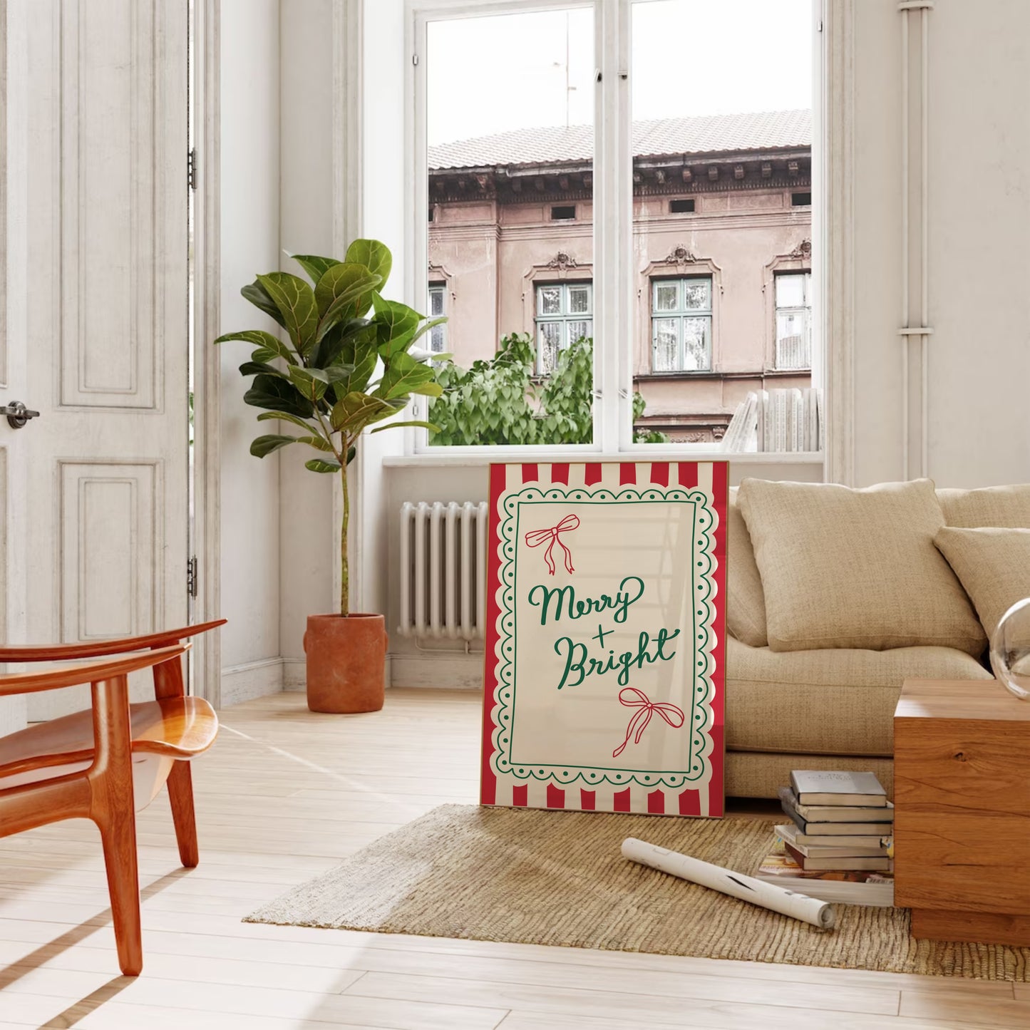 Merry and Bright Christmas Print