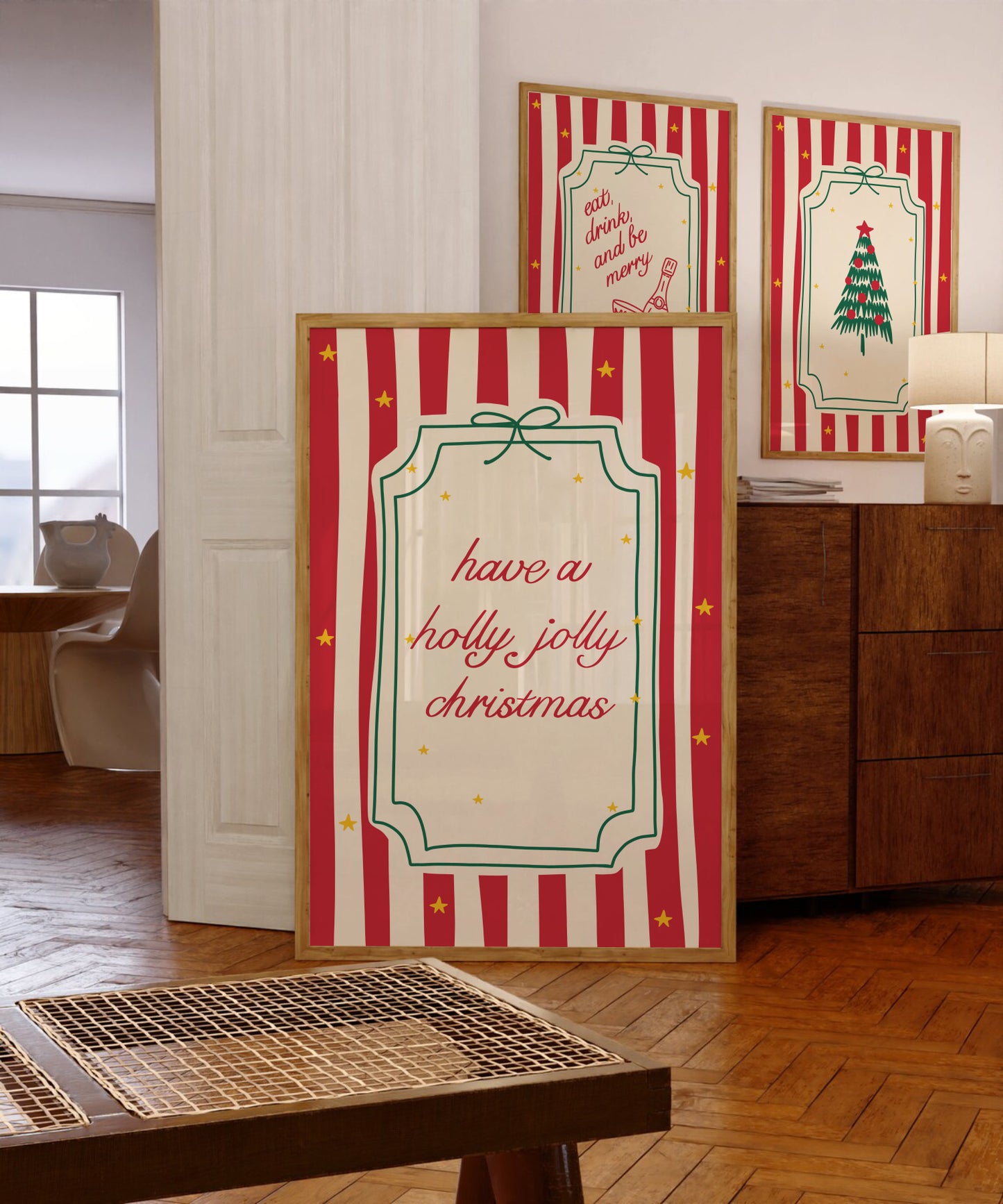Coquette Holly Jolly Christmas Print