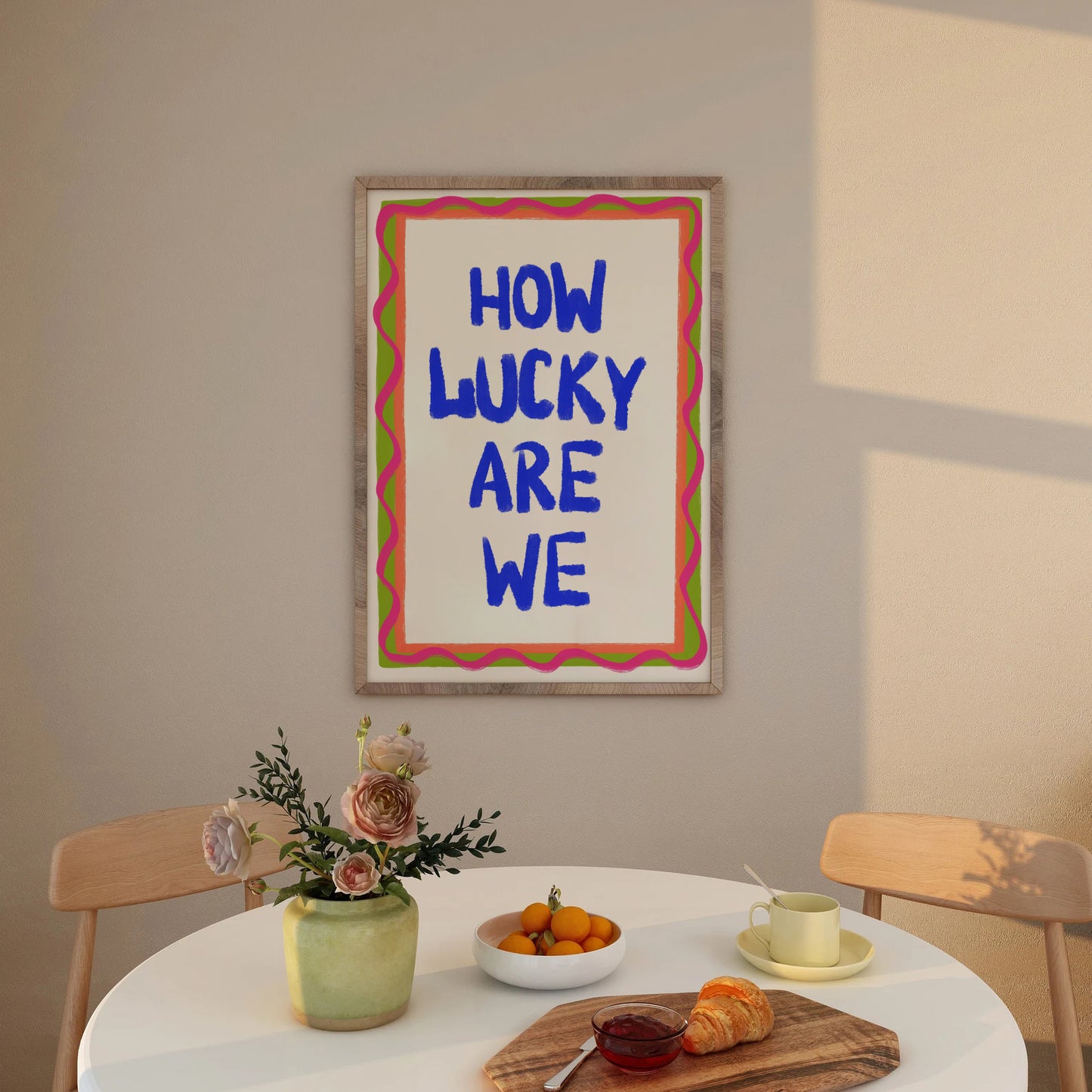 Colorful How Lucky Are We Print