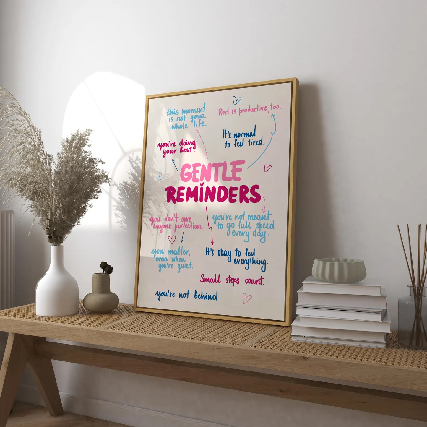 Gentle Reminders Motivational Print