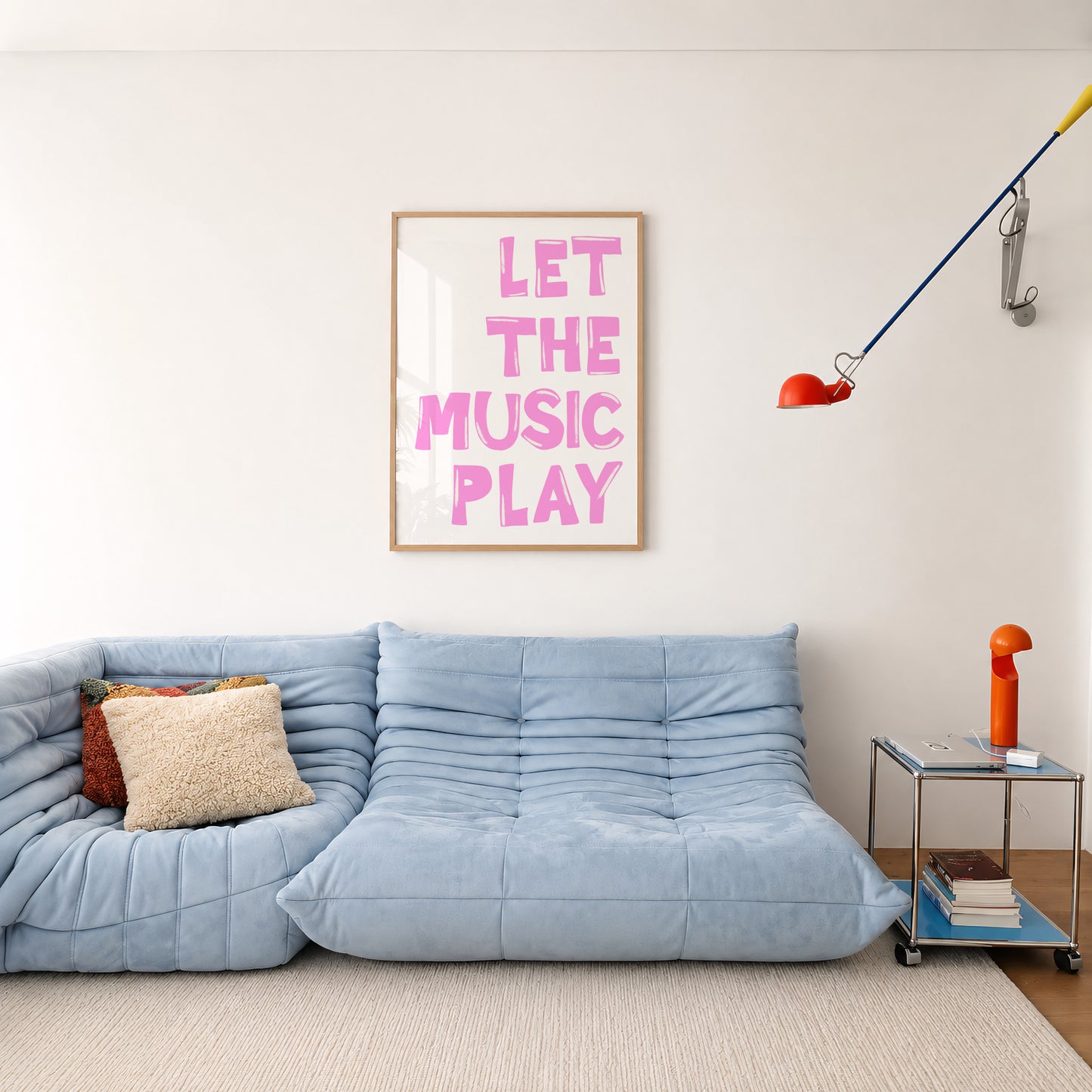 Let The Music Play Print #pink
