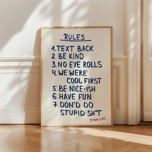 Parents Rules Print