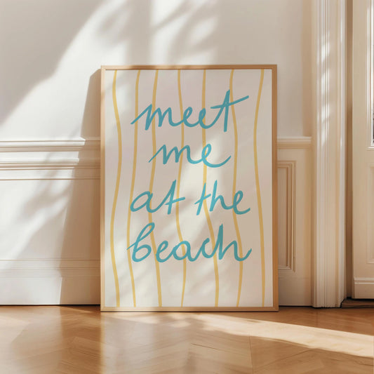 Meet Me At The Beach Print