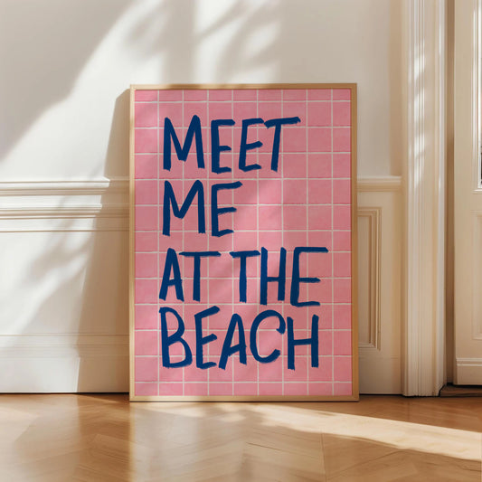 Meet Me At The Beach Print