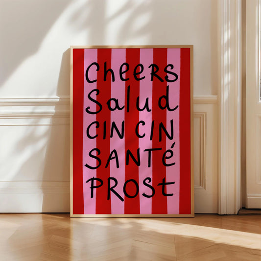 Cheers Salud Cin Cin Print