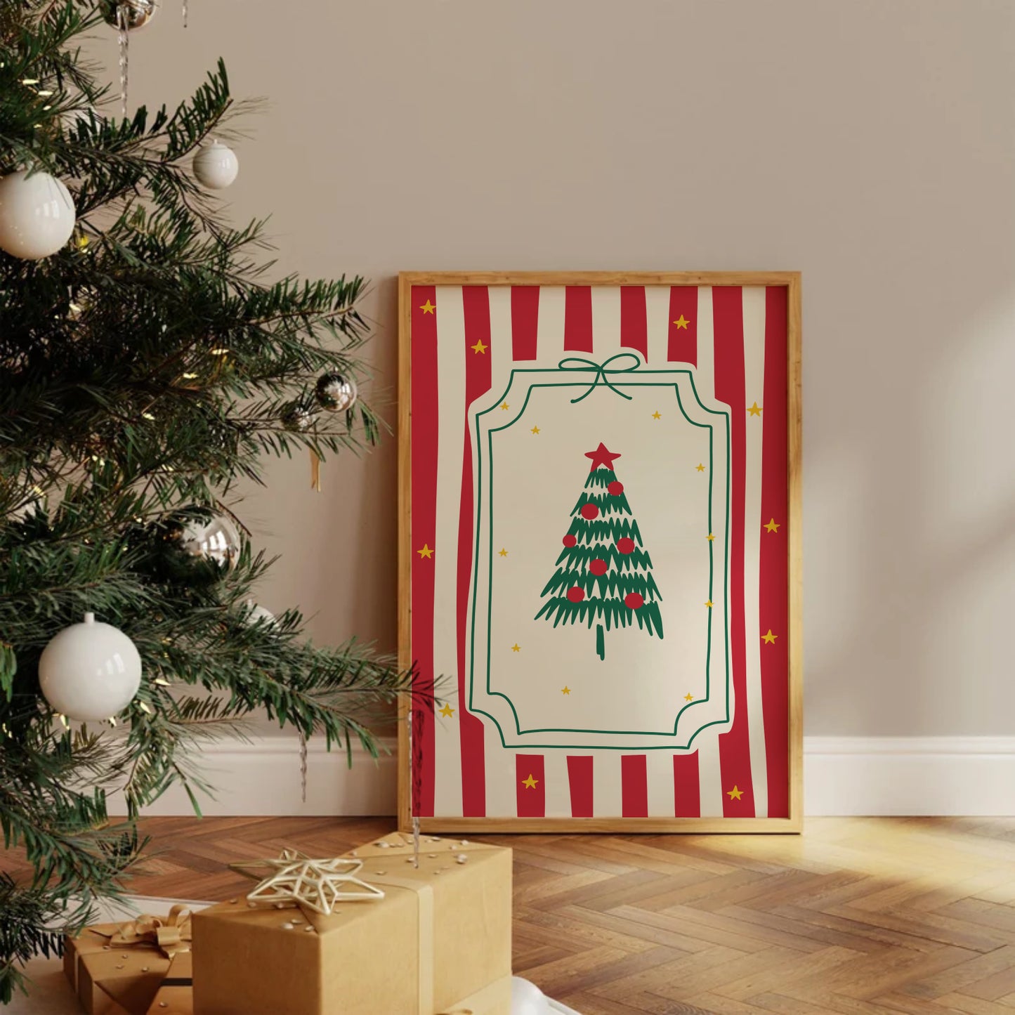 Coquette Christmas Tree Print