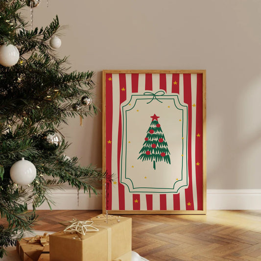Coquette Christmas Tree Print