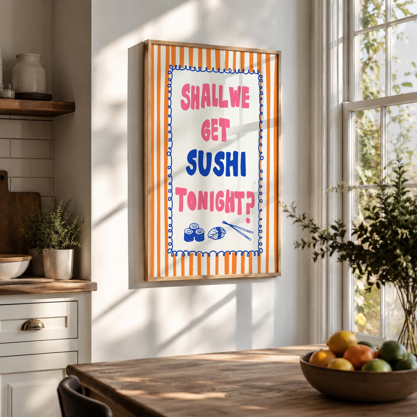 Shall We Get Sushi Tonight Print