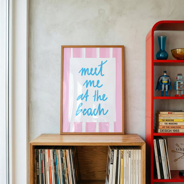 Meet Me At The Beach Print