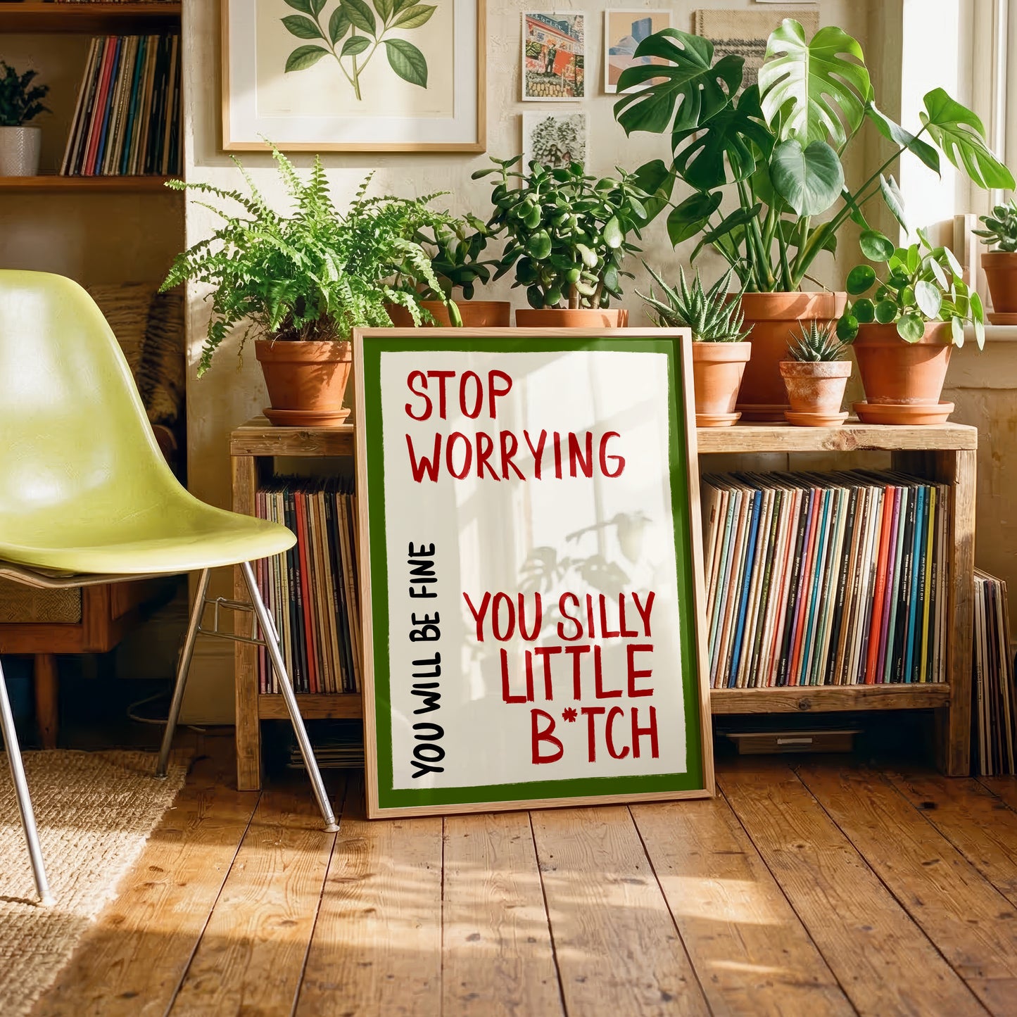 Stop Worrying Motivational Quote Print
