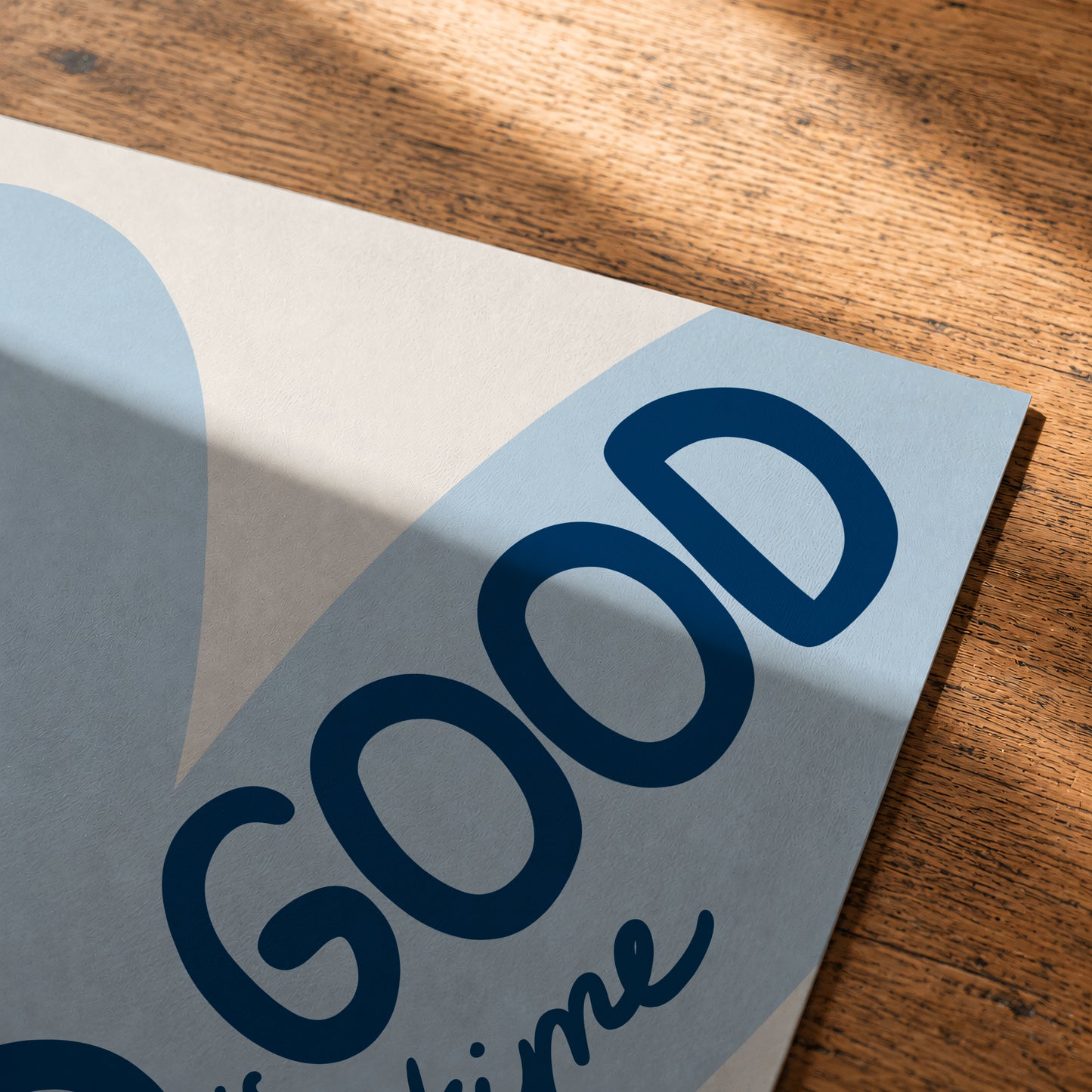 Blue God Is Good All The Time Heart Print