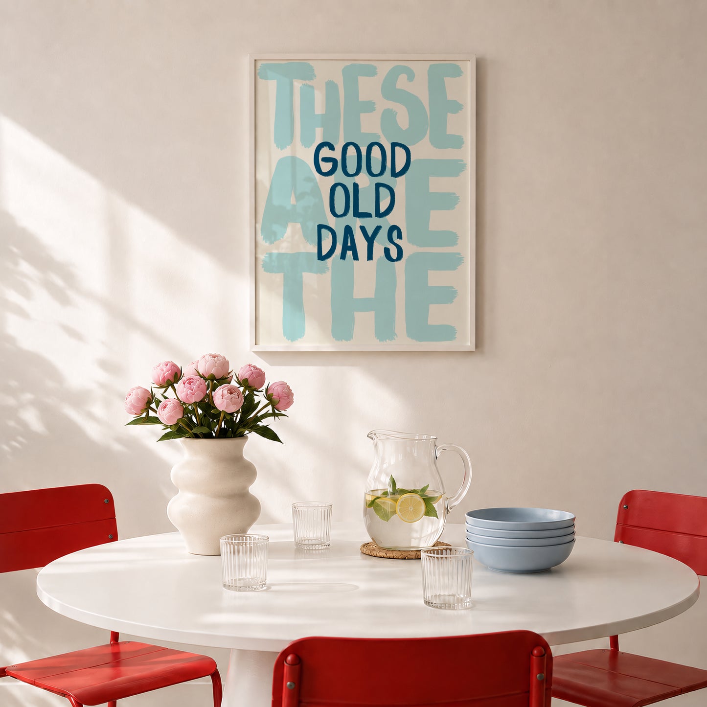 Blue These Are The Good Old Days Print