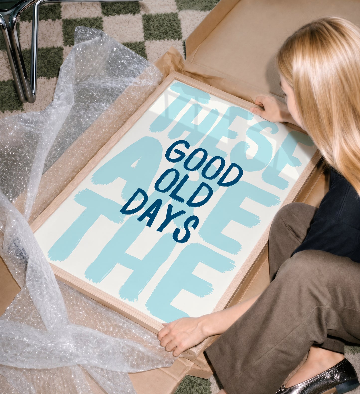 Blue These Are The Good Old Days Print