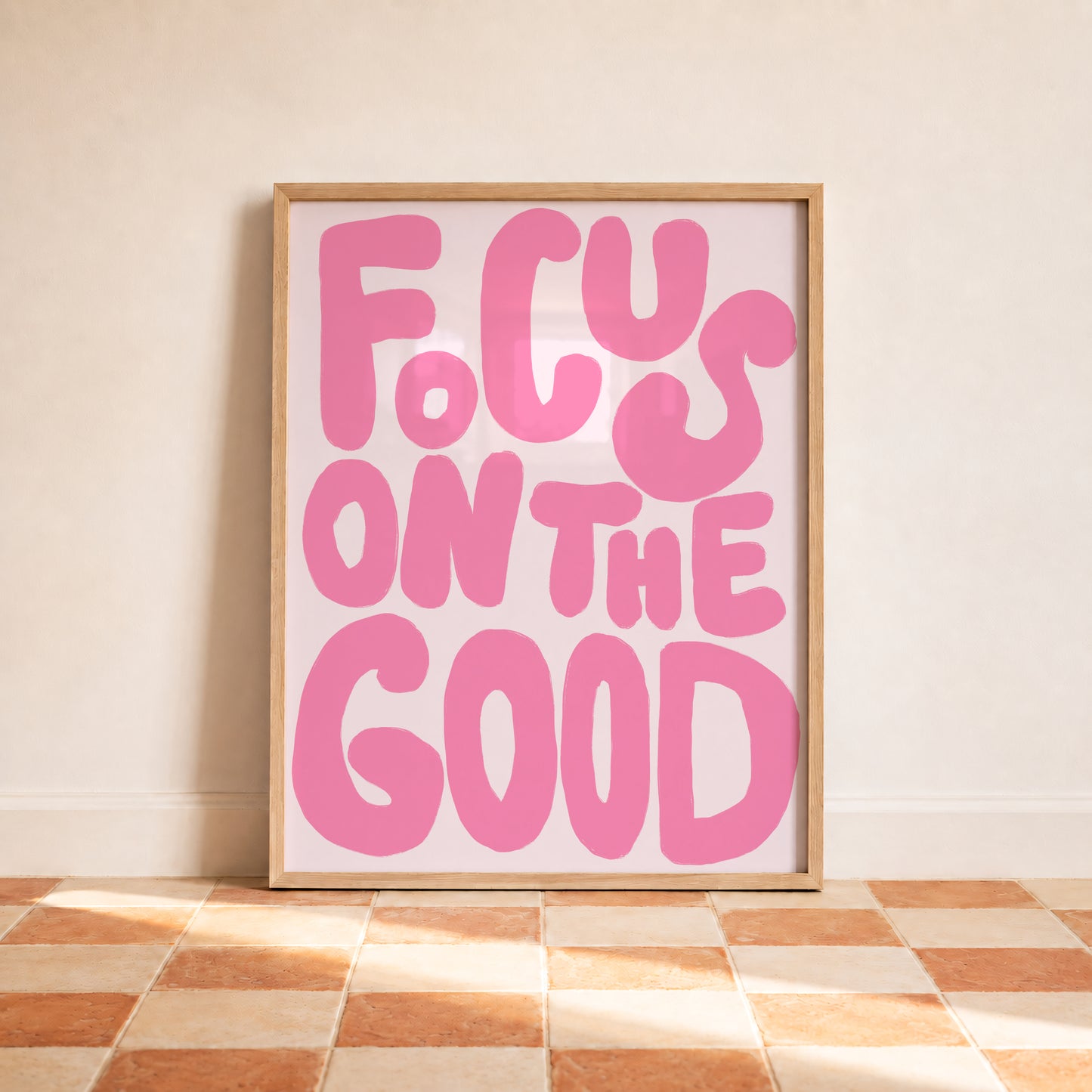 Pink Focus On The Good Print