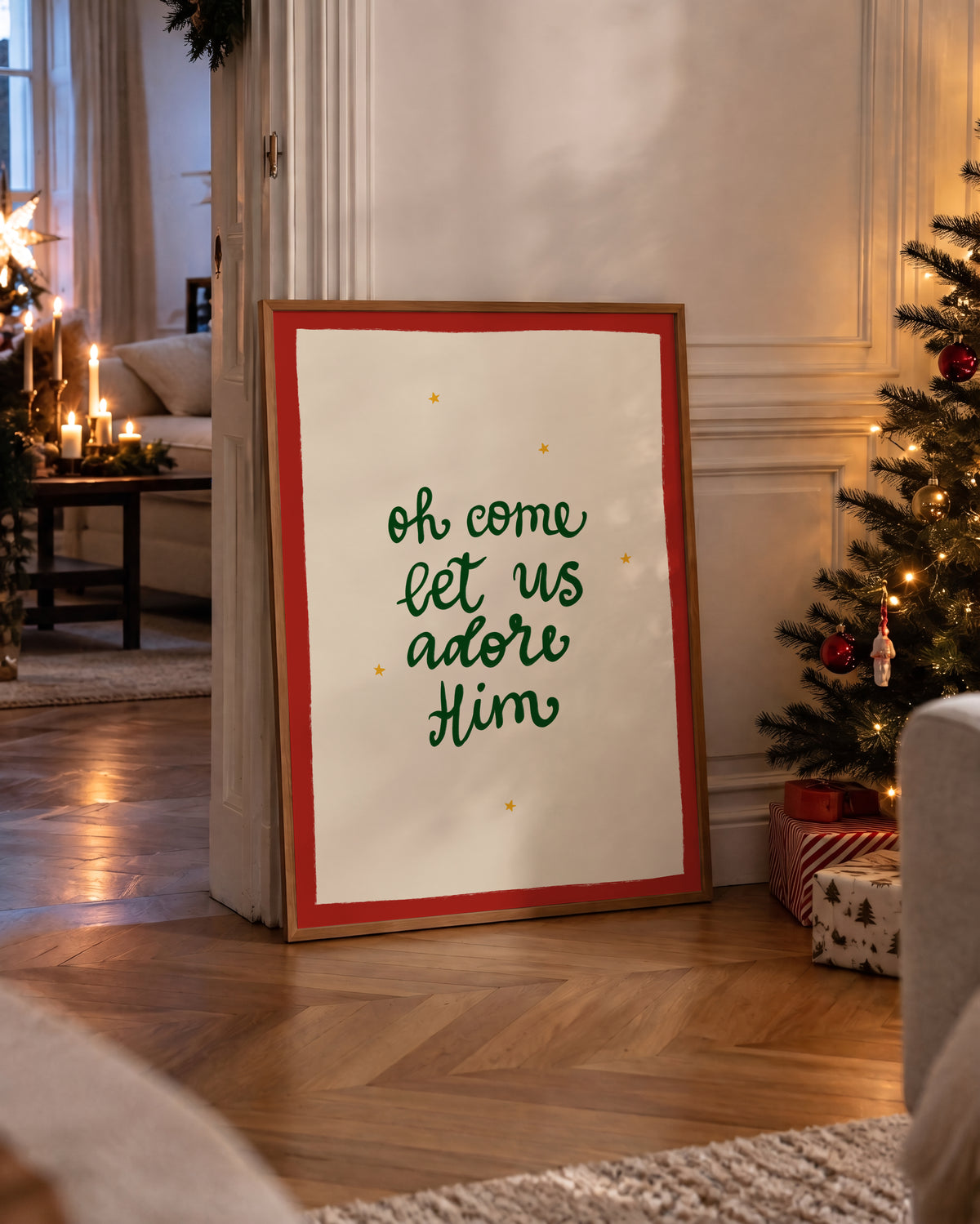 Oh Come Let Us Adore Him Print