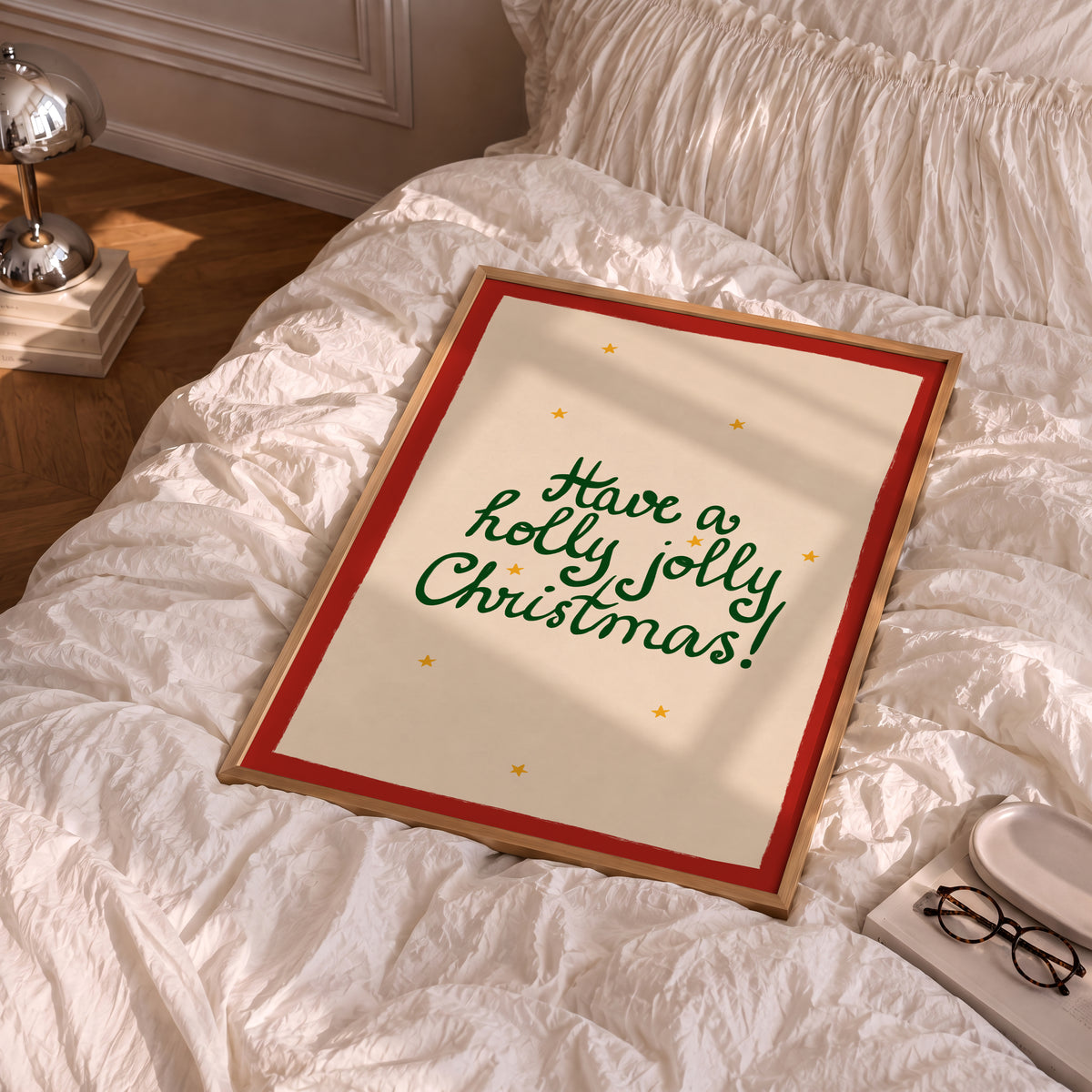 Holly Jolly Christmas Stars Print