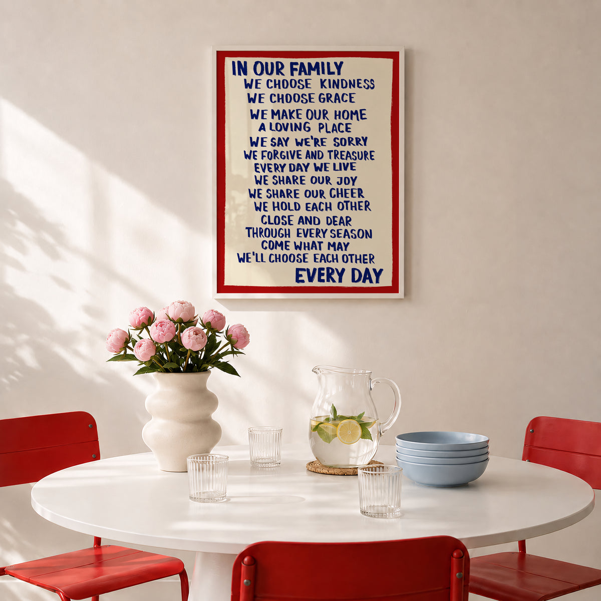 Navy Family Rules Print