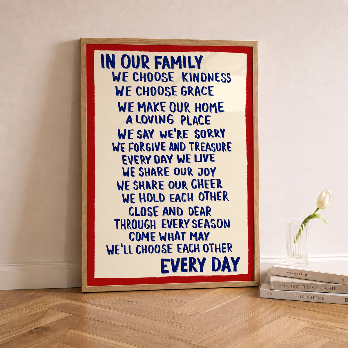 Navy Family Rules Print