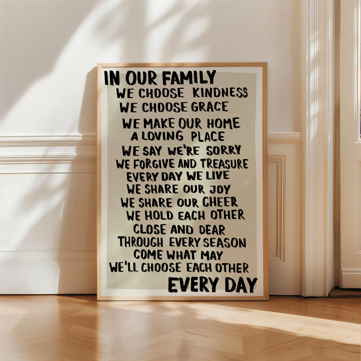 Black Family Rules Print