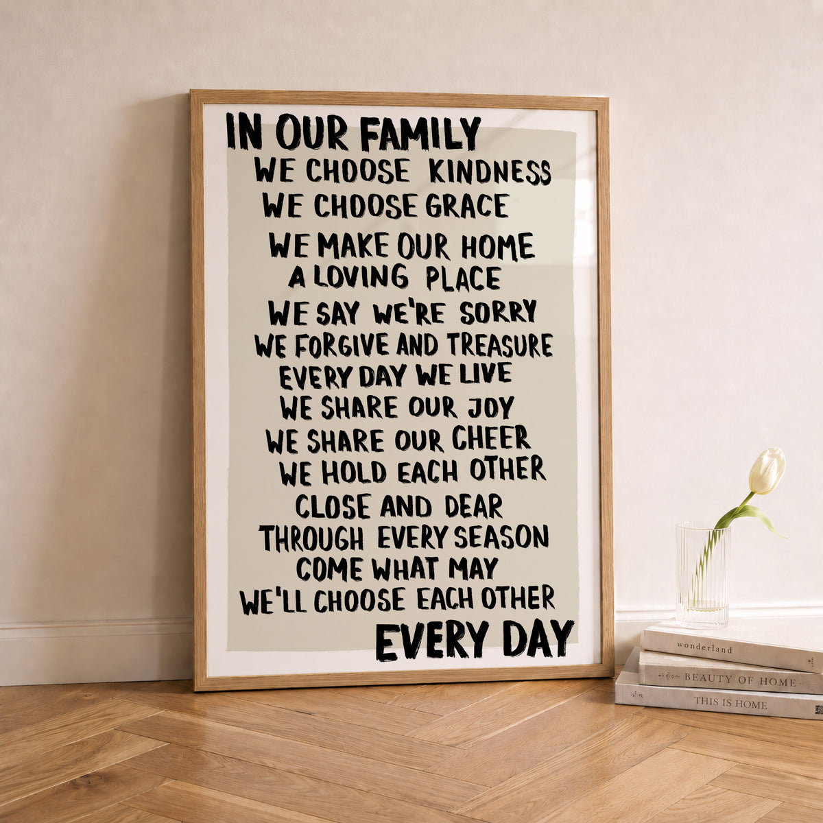 Black Family Rules Print