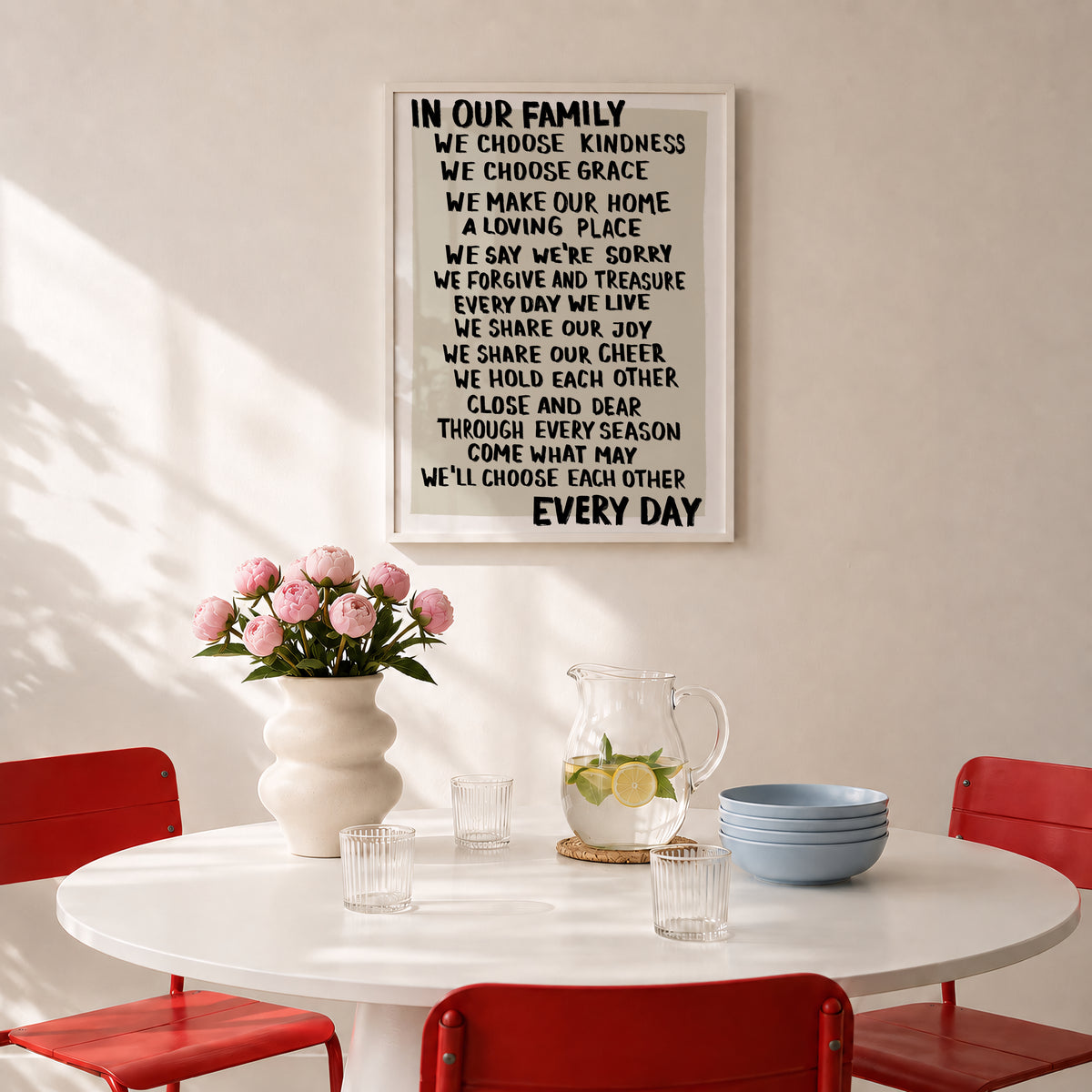 Black Family Rules Print