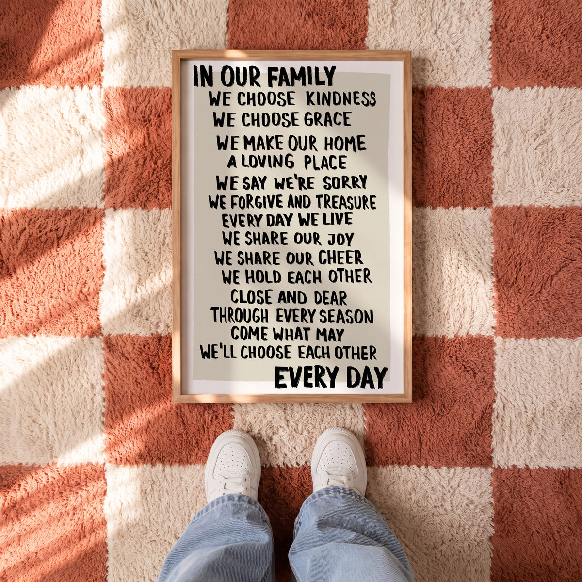 Black Family Rules Print