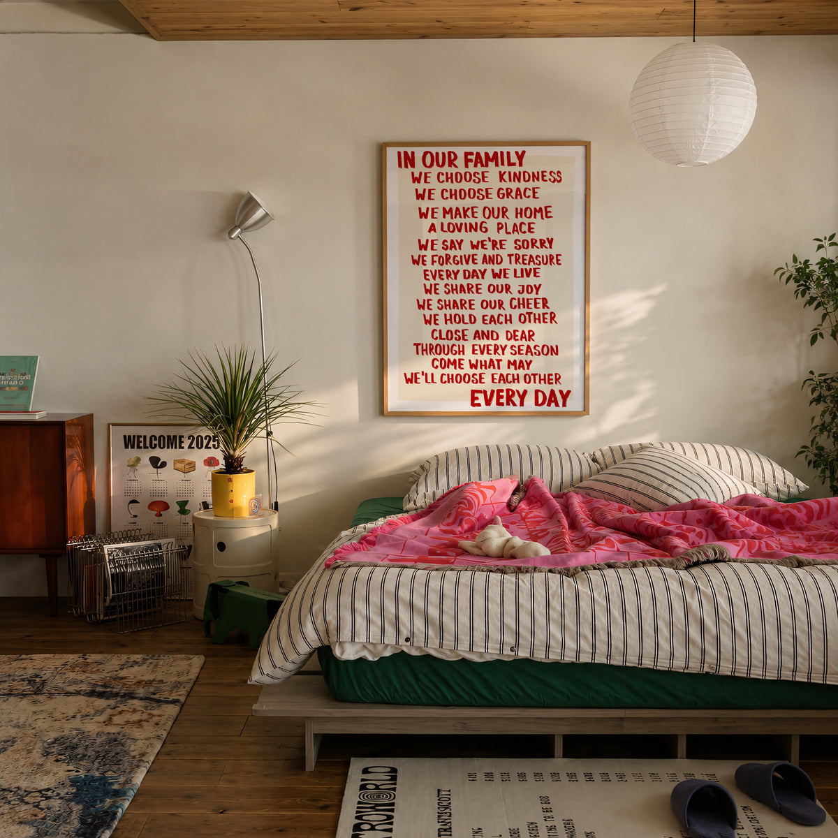 Red Family Rules Print