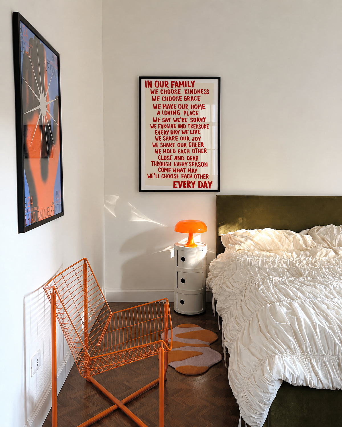 Red Family Rules Print