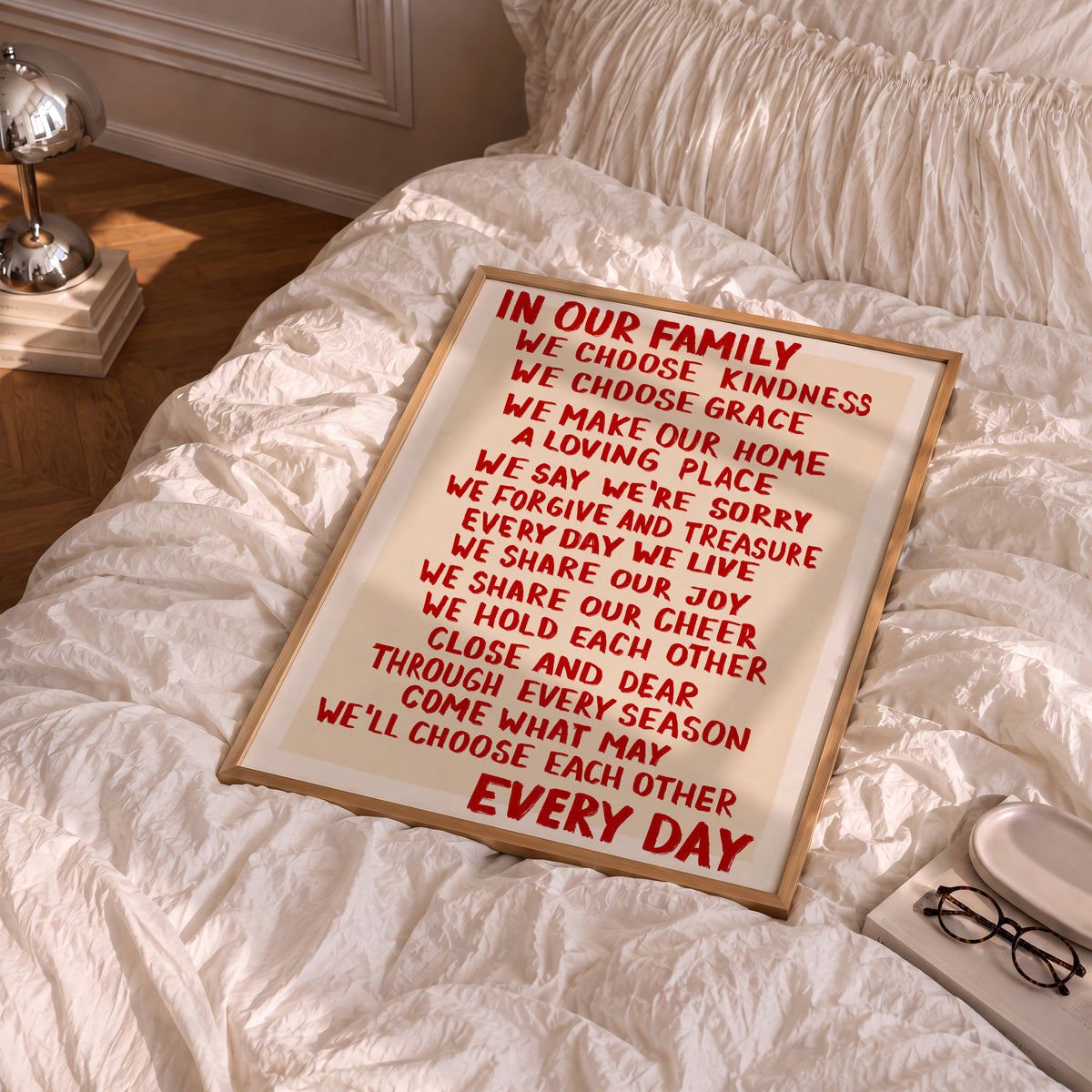 Red Family Rules Print