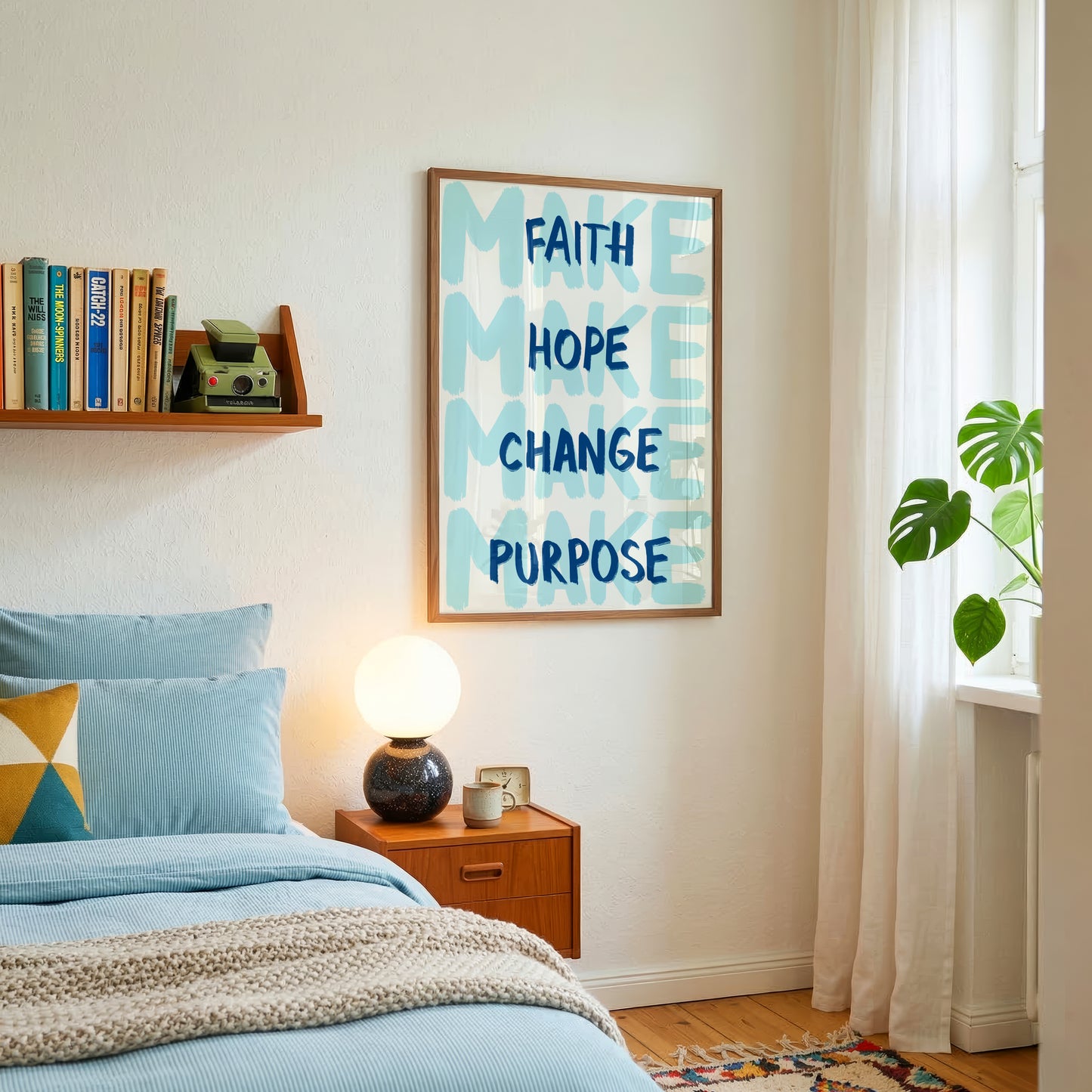 Blue Faith Hope Change Purpose Print