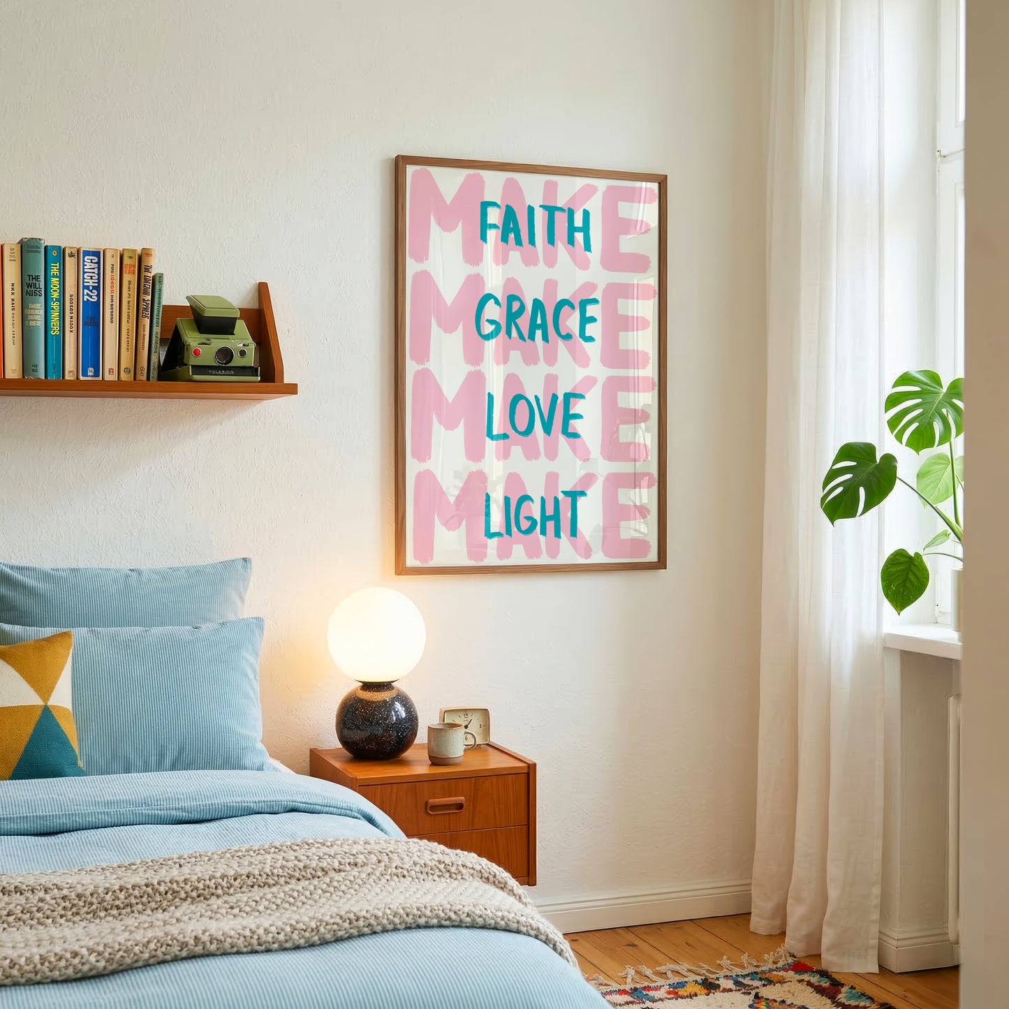 Pink Faith Grace Love Light Print