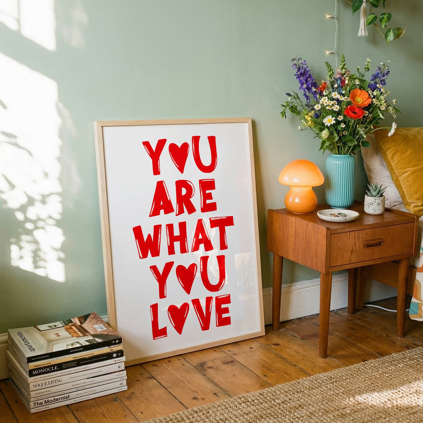 You Are What You Love Print #red