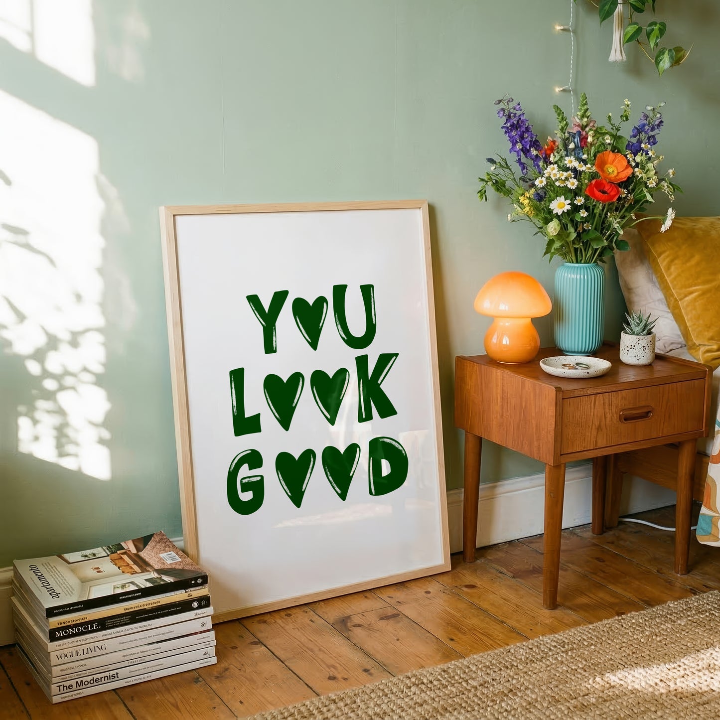 You Look Good Print #green
