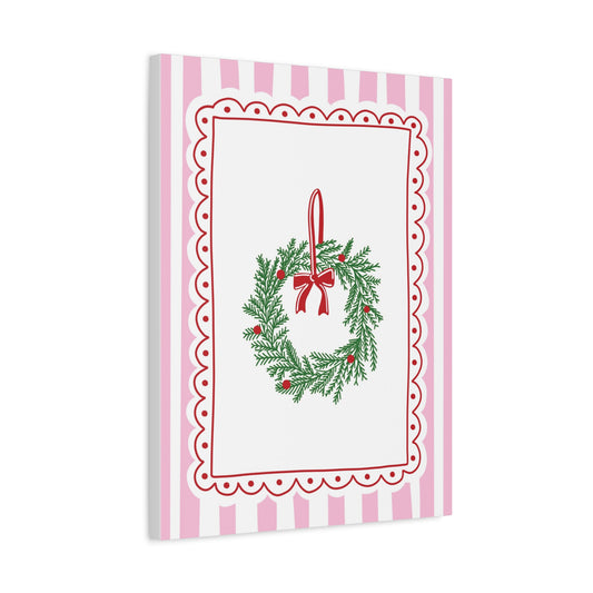 Christmas Wreath Matte Canvas, Stretched, 1.25"