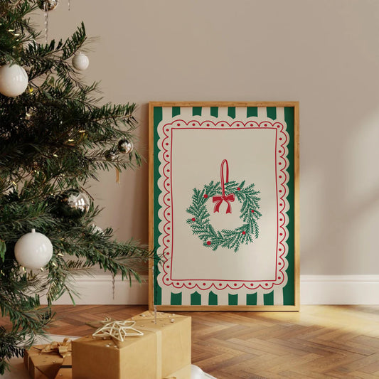 Christmas Wreath Print