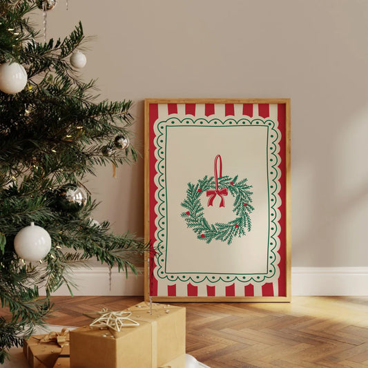 Christmas Wreath Print